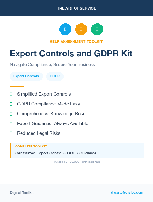 Export Controls and GDPR Kit