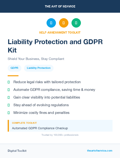 Liability Protection and GDPR Kit