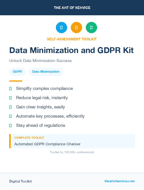 Data Minimization and GDPR Kit