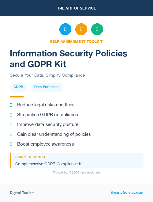 Information Security Policies and GDPR Kit