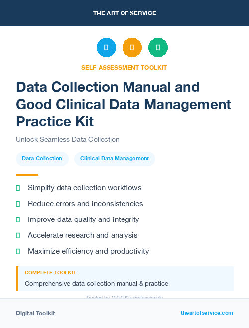 Data Collection Manual and Good Clinical Data Management Practice Kit