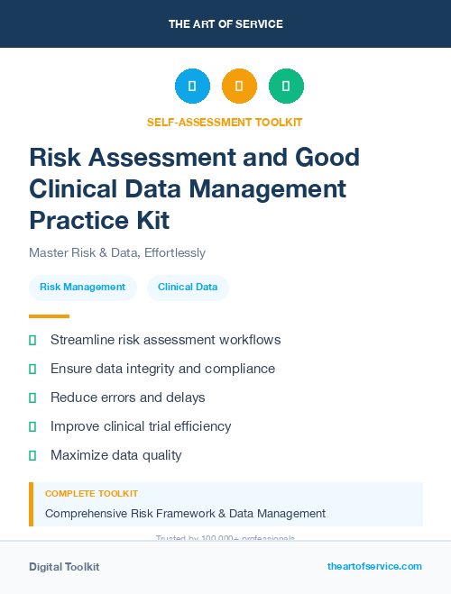 Risk Assessment and Good Clinical Data Management Practice Kit