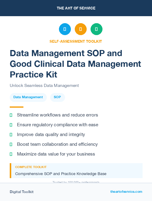 Data Management SOP and Good Clinical Data Management Practice Kit