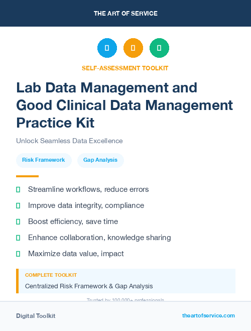 Lab Data Management and Good Clinical Data Management Practice Kit