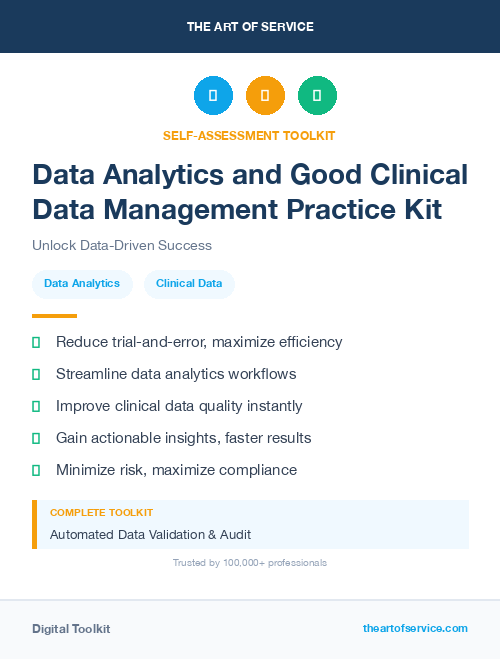 Data Analytics and Good Clinical Data Management Practice Kit