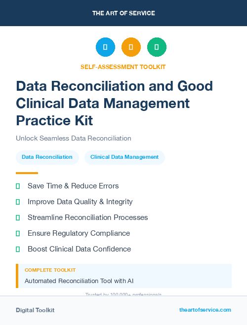 Data Reconciliation and Good Clinical Data Management Practice Kit