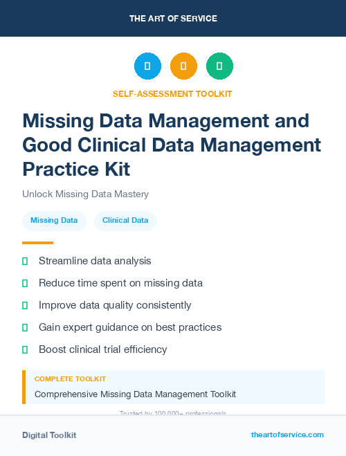 Missing Data Management and Good Clinical Data Management Practice Kit