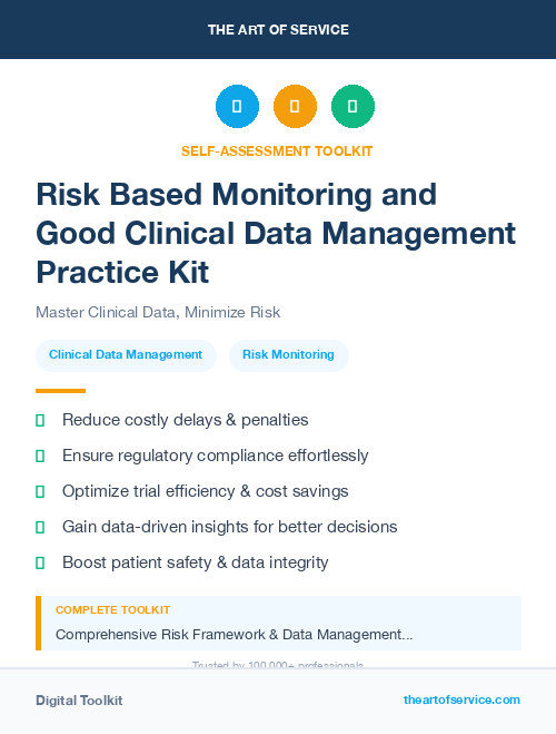 Risk Based Monitoring and Good Clinical Data Management Practice Kit