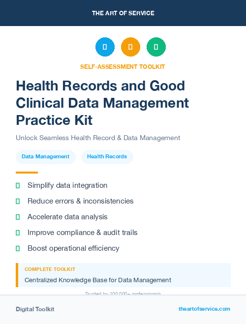 Health Records and Good Clinical Data Management Practice Kit