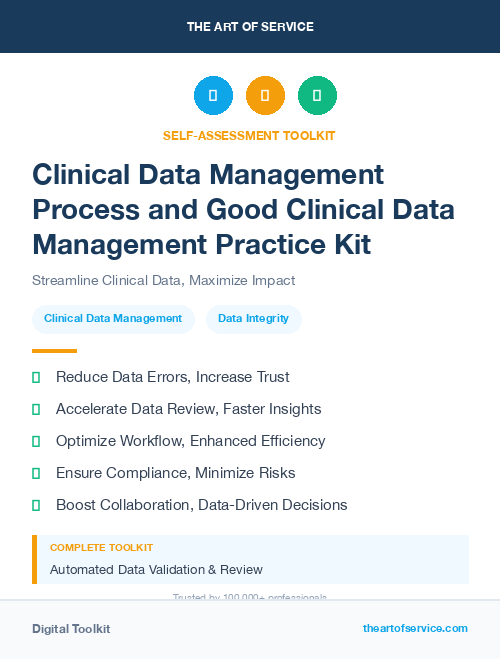 Clinical Data Management Process and Good Clinical Data Management Practice Kit