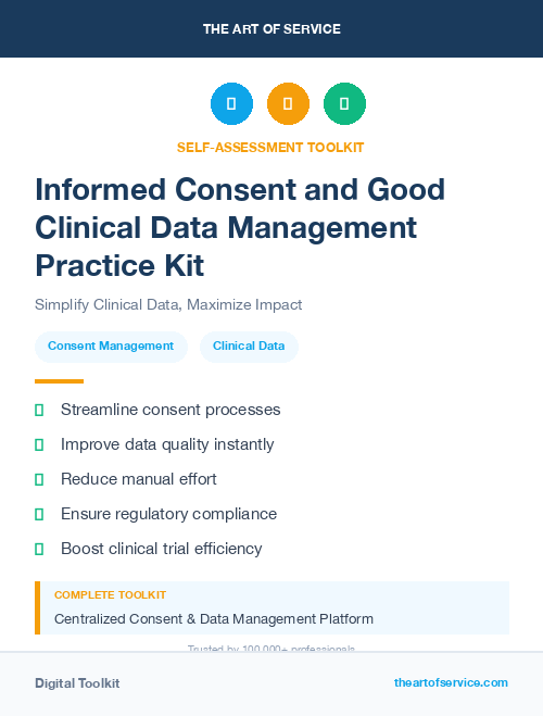 Informed Consent and Good Clinical Data Management Practice Kit