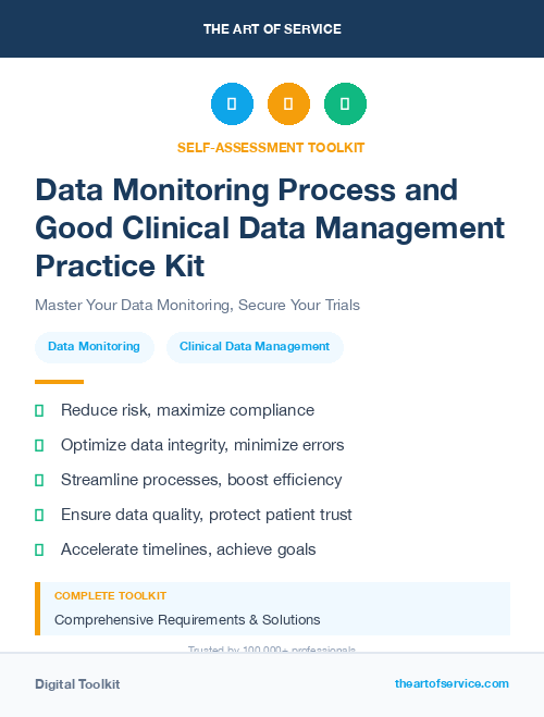 Data Monitoring Process and Good Clinical Data Management Practice Kit