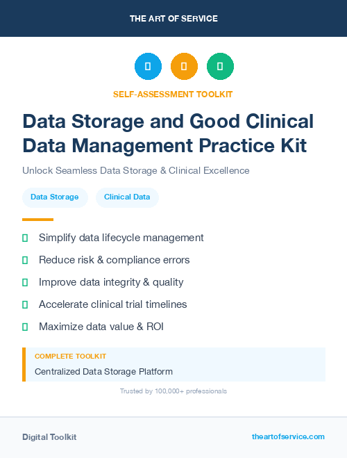 Data Storage and Good Clinical Data Management Practice Kit