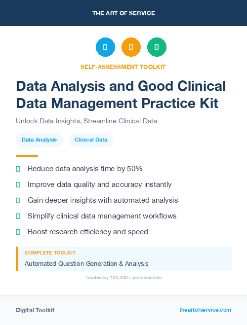 Data Analysis and Good Clinical Data Management Practice Kit