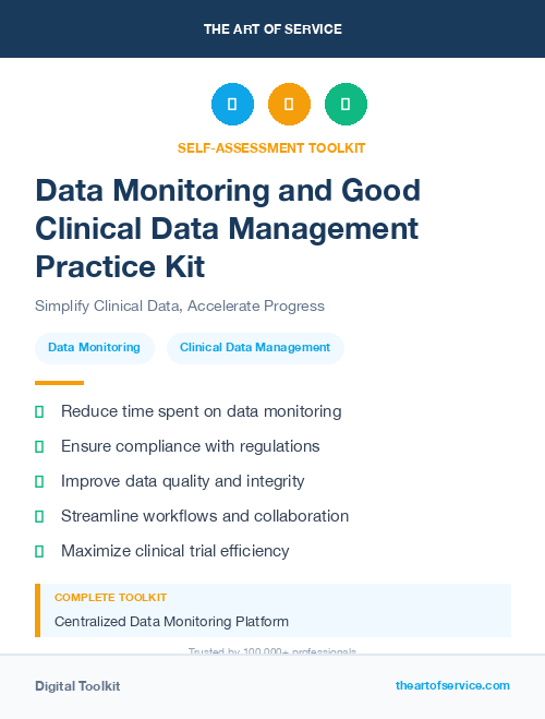 Data Monitoring and Good Clinical Data Management Practice Kit