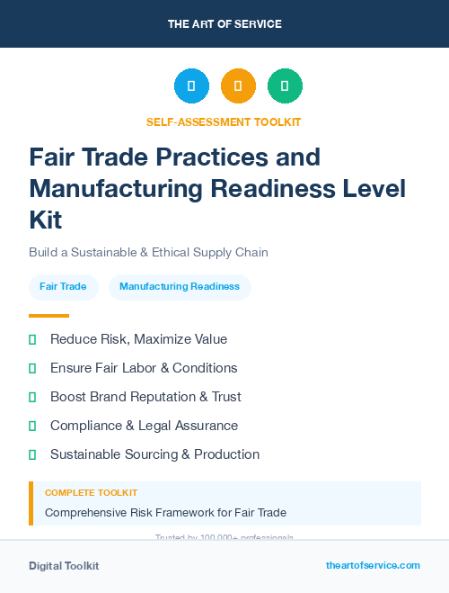 Fair Trade Practices and Manufacturing Readiness Level Kit