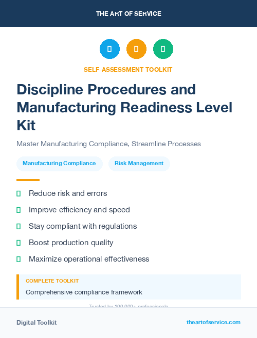 Discipline Procedures and Manufacturing Readiness Level Kit