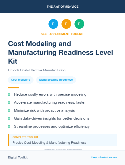 Cost Modeling and Manufacturing Readiness Level Kit