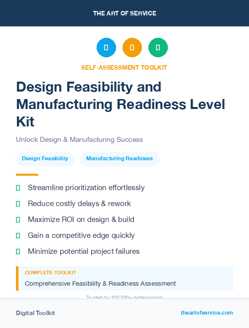 Design Feasibility and Manufacturing Readiness Level Kit
