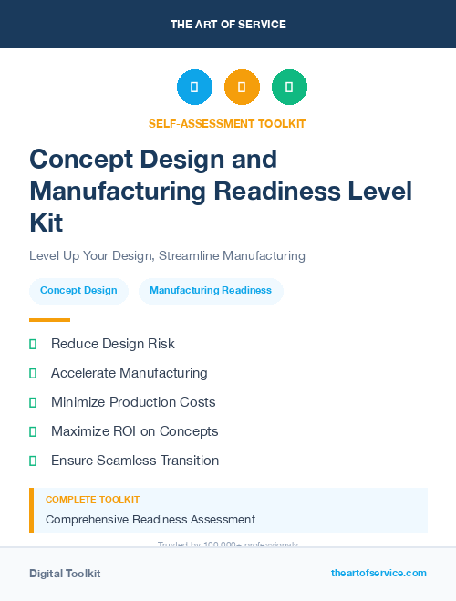Concept Design and Manufacturing Readiness Level Kit