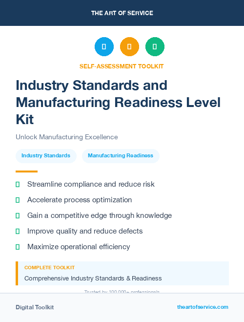 Industry Standards and Manufacturing Readiness Level Kit