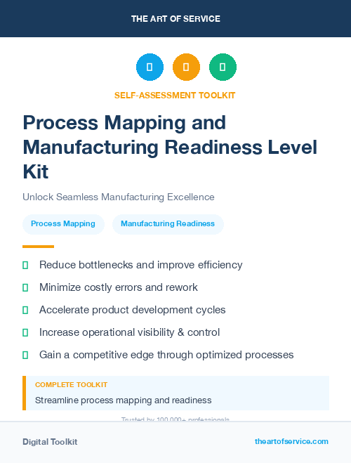 Process Mapping and Manufacturing Readiness Level Kit