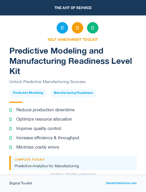 Predictive Modeling and Manufacturing Readiness Level Kit
