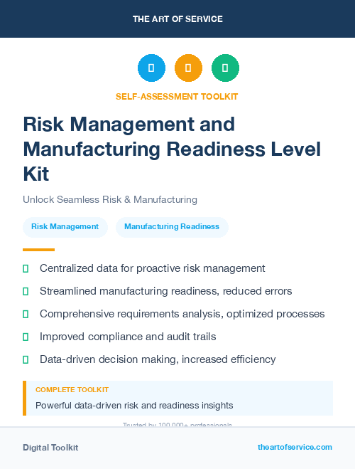 Risk Management and Manufacturing Readiness Level Kit