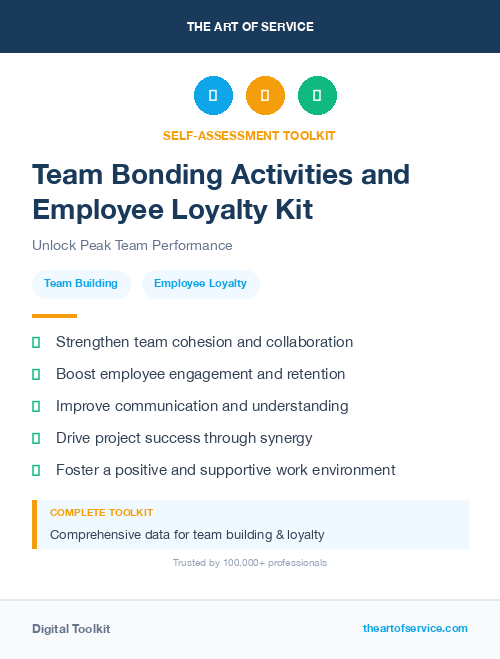 Team Bonding Activities and Employee Loyalty Kit
