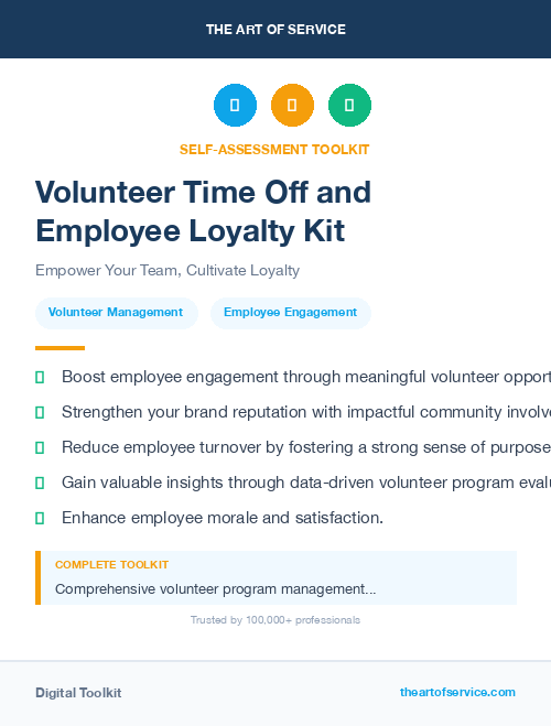 Volunteer Time Off and Employee Loyalty Kit