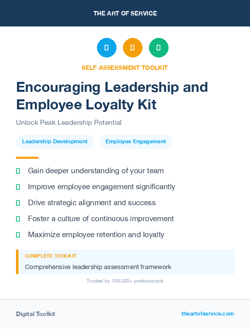 Encouraging Leadership and Employee Loyalty Kit