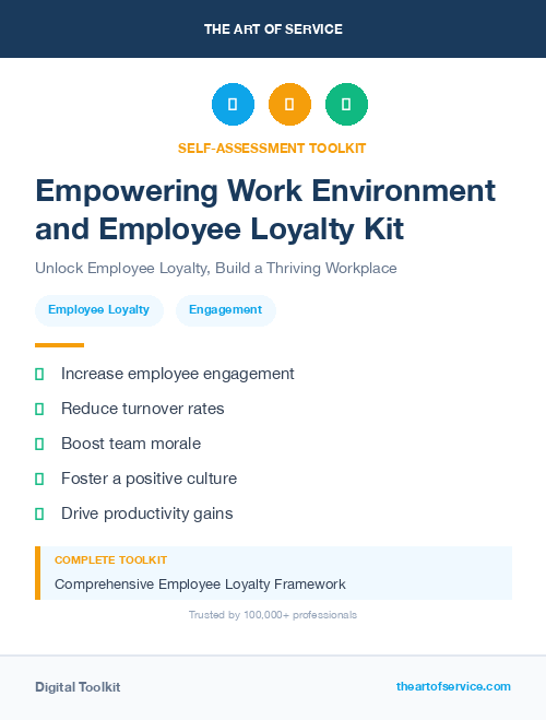 Empowering Work Environment and Employee Loyalty Kit