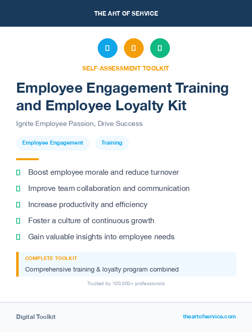 Employee Engagement Training and Employee Loyalty Kit