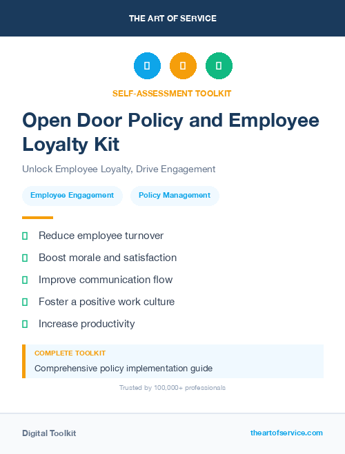 Open Door Policy and Employee Loyalty Kit