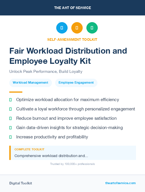 Fair Workload Distribution and Employee Loyalty Kit