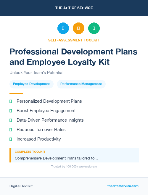 Professional Development Plans and Employee Loyalty Kit