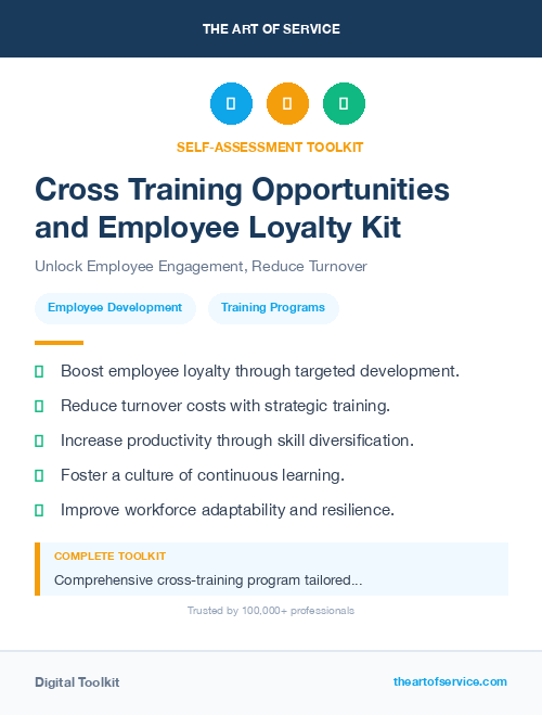 Cross Training Opportunities and Employee Loyalty Kit