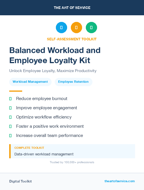 Balanced Workload and Employee Loyalty Kit