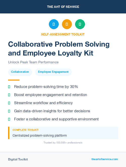 Collaborative Problem Solving and Employee Loyalty Kit