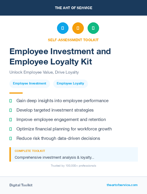 Employee Investment and Employee Loyalty Kit