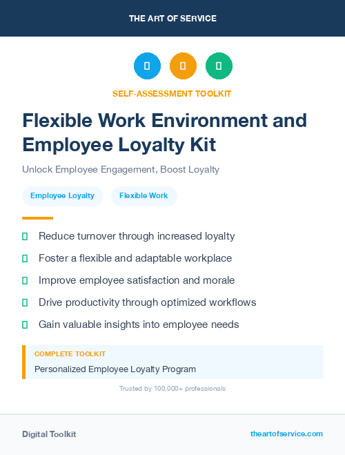 Flexible Work Environment and Employee Loyalty Kit
