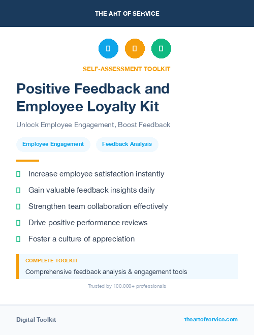 Positive Feedback and Employee Loyalty Kit