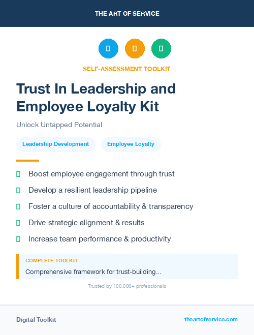 Trust In Leadership and Employee Loyalty Kit