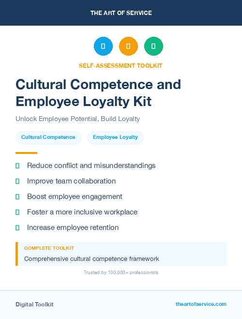 Cultural Competence and Employee Loyalty Kit
