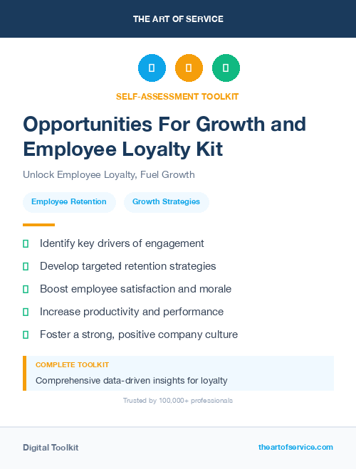 Opportunities For Growth and Employee Loyalty Kit
