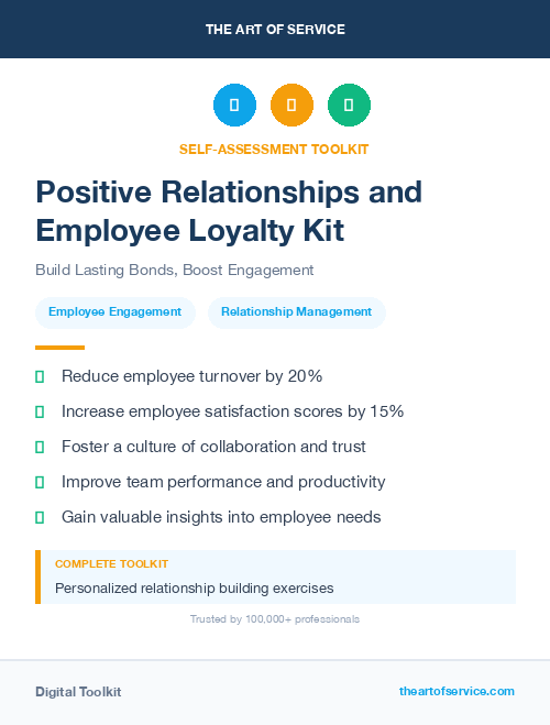 Positive Relationships and Employee Loyalty Kit