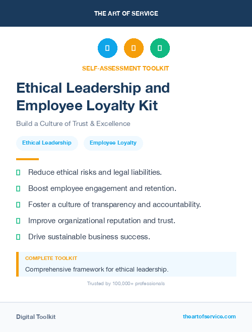 Ethical Leadership and Employee Loyalty Kit