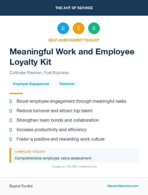 Meaningful Work and Employee Loyalty Kit