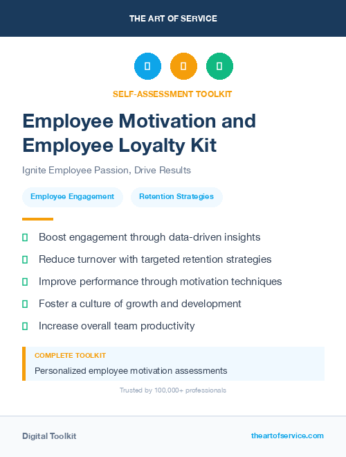 Employee Motivation and Employee Loyalty Kit
