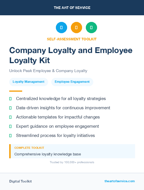 Company Loyalty and Employee Loyalty Kit